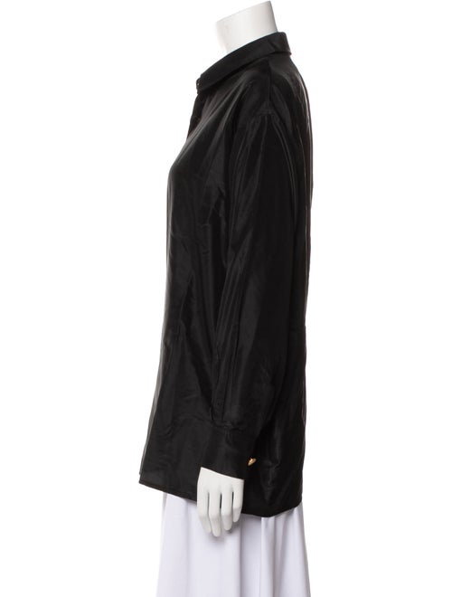 Michael Kors Wool Long Sleeve Button-Up Top