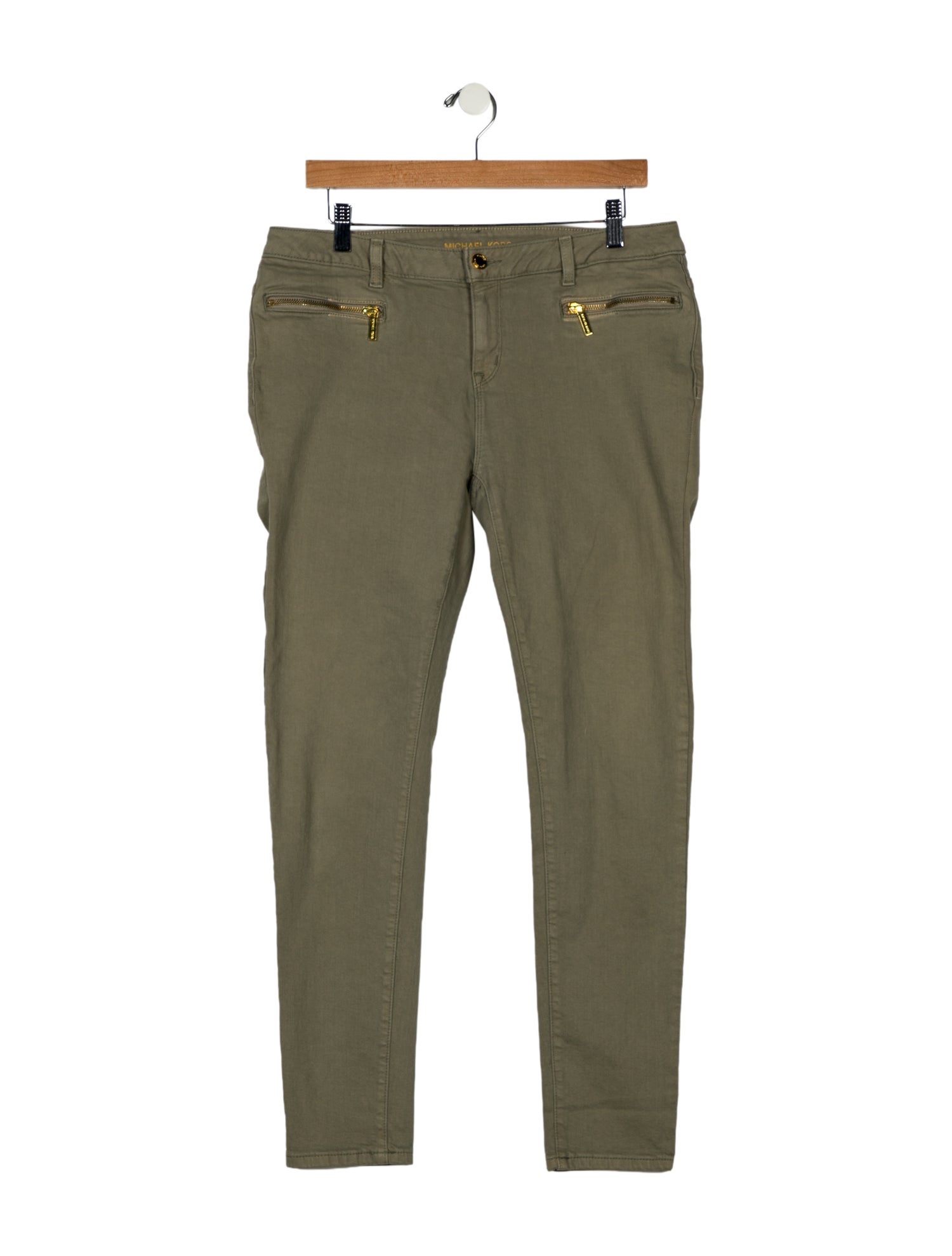 Michael Kors Mid-Rise Straight Leg Jeans