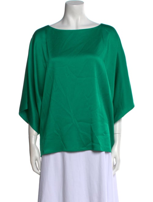 Michael Kors Bateau Neckline Three-Quarter Sleeve Blouse