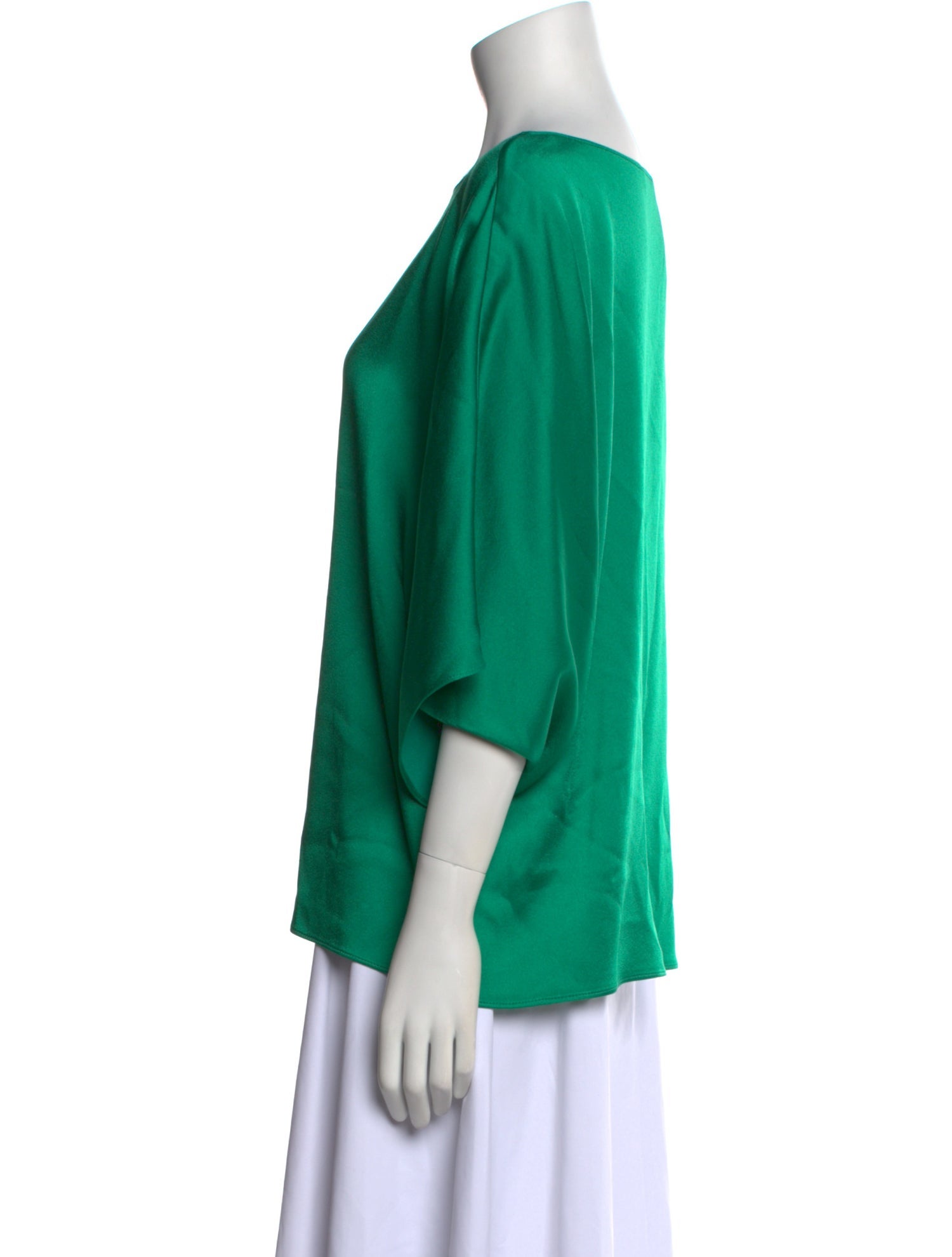 Michael Kors Bateau Neckline Three-Quarter Sleeve Blouse