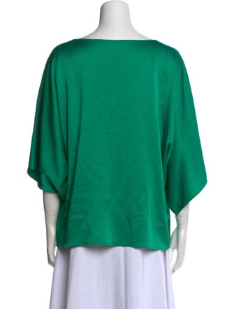 Michael Kors Bateau Neckline Three-Quarter Sleeve Blouse