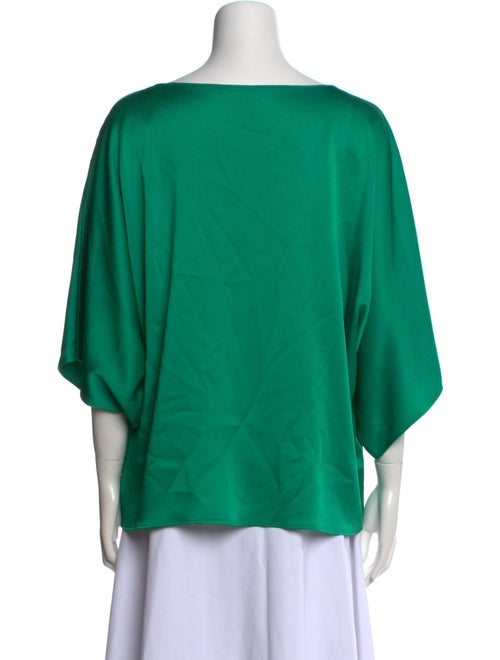 Michael Kors Bateau Neckline Three-Quarter Sleeve Blouse