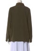 Michael Kors Silk Long Sleeve Button-Up Top