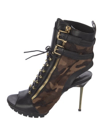 Michael Kors Leather Camouflage Print Slingback Pumps