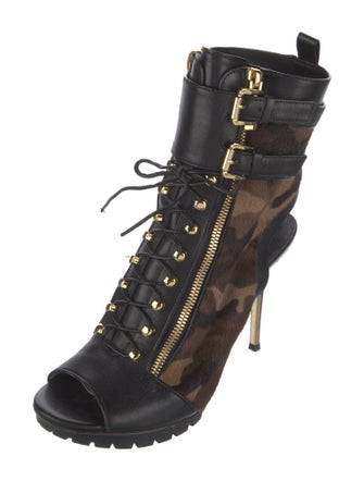 Michael Kors Leather Camouflage Print Slingback Pumps