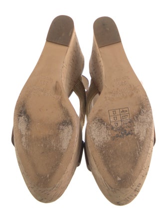 Michael Kors Leather Chain-Link Accents Slingback Sandals