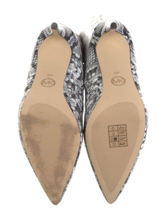 Michael Kors Leather Animal Print Boots