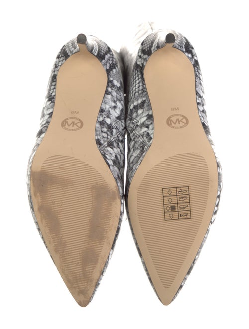Michael Kors Leather Animal Print Boots