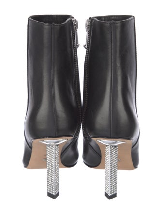 Michael Kors Leather Crystal Embellishments Boots