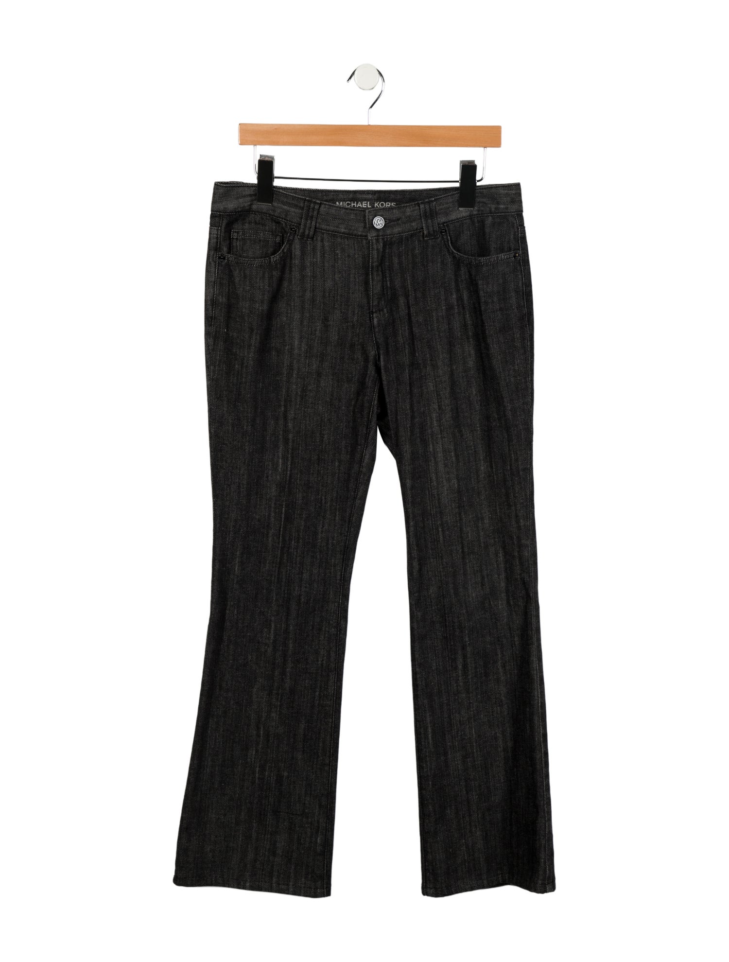 Michael Kors Mid-Rise Wide Leg Jeans
