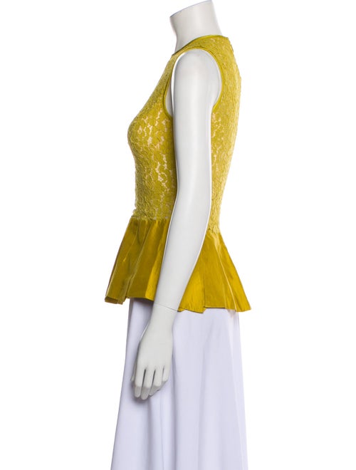 Michael Kors Lace Pattern Crew Neck Top