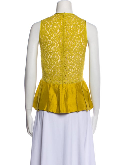 Michael Kors Lace Pattern Crew Neck Top