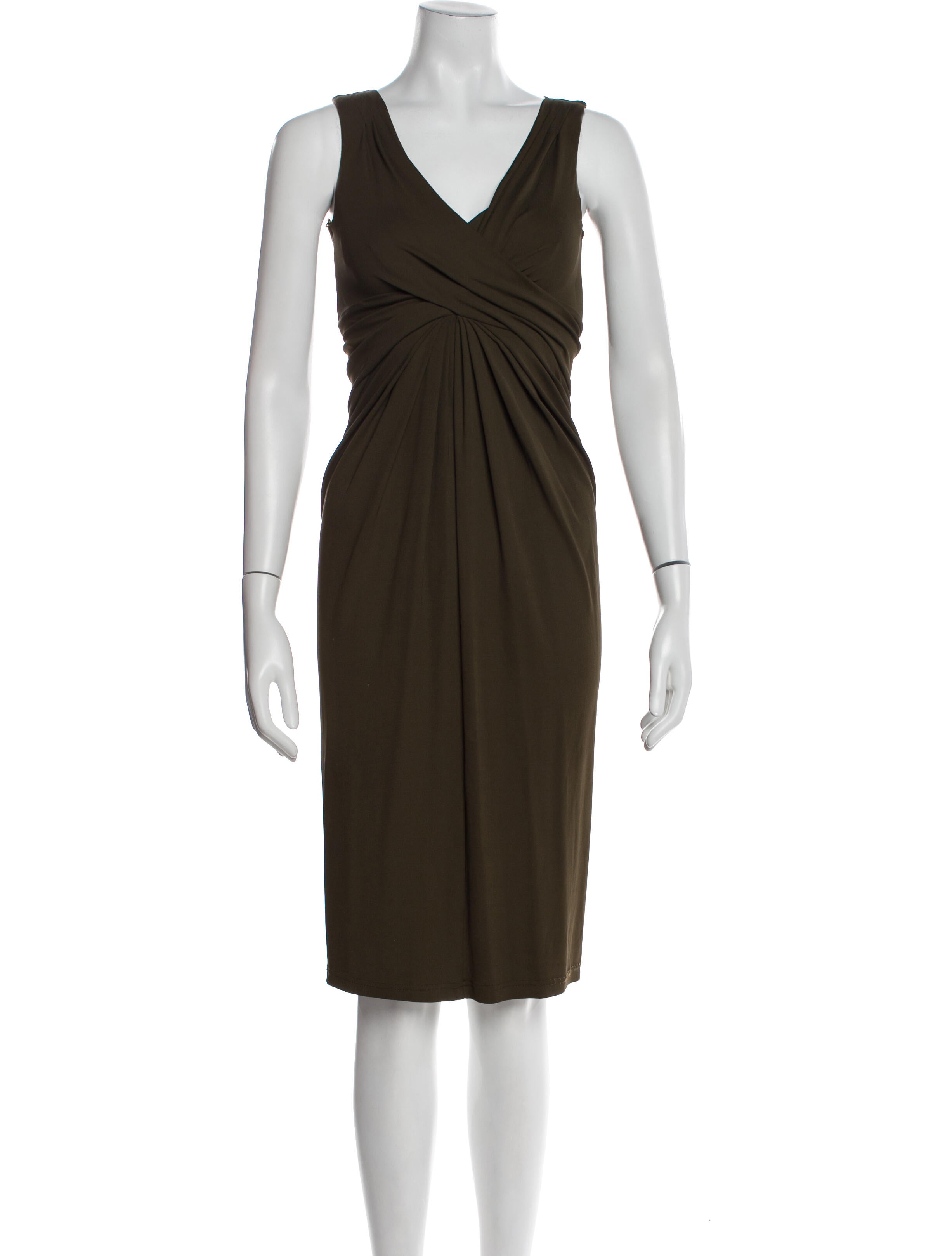 Michael Kors V-Neck Midi Length Dress