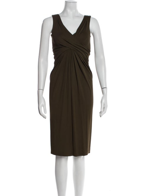 Michael Kors V-Neck Midi Length Dress