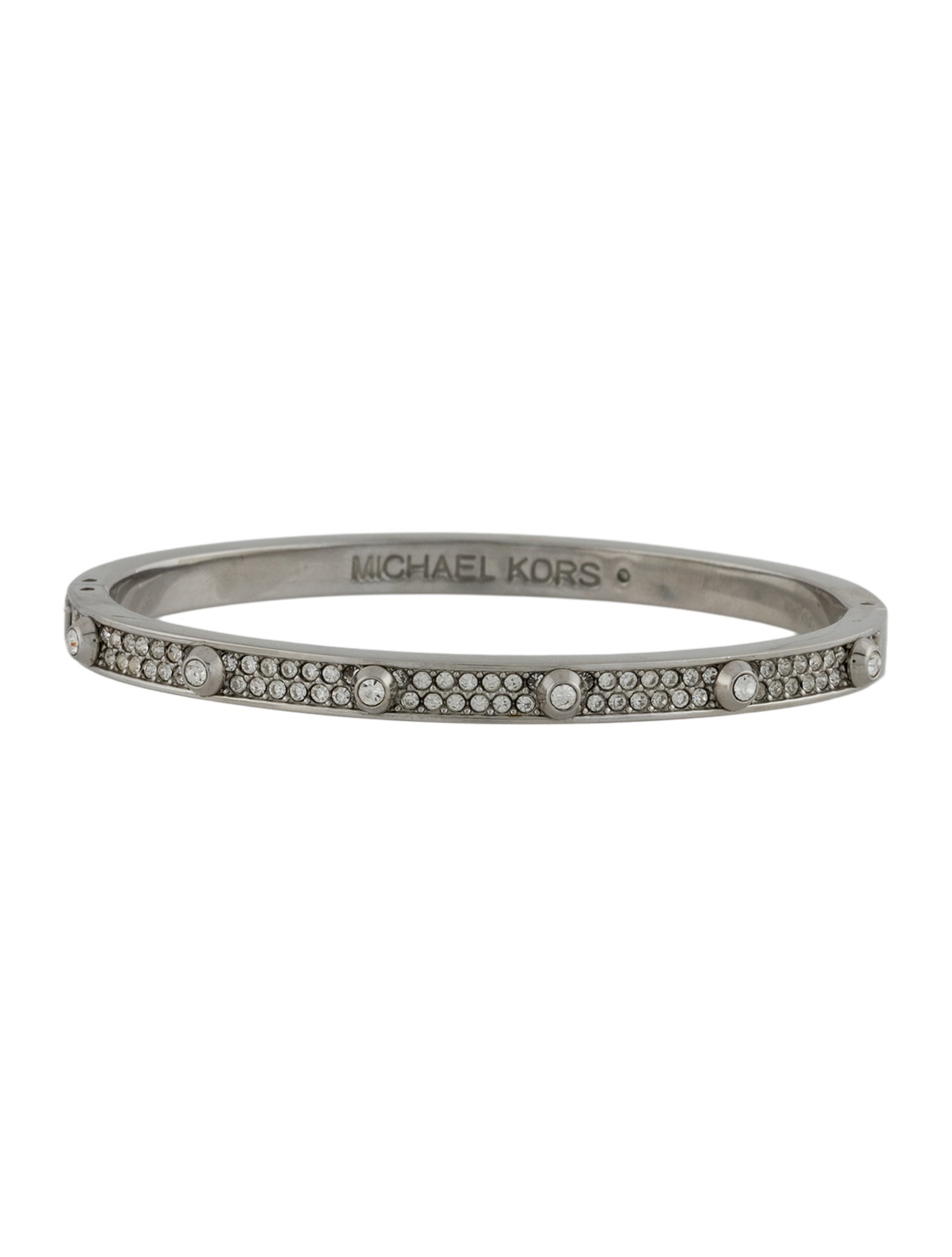 Michael Kors Crystal Hinged Bangle Bracelet