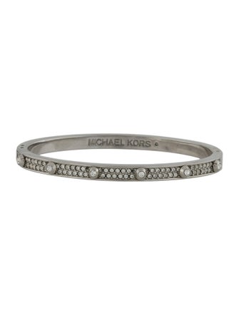 Michael Kors Crystal Hinged Bangle Bracelet
