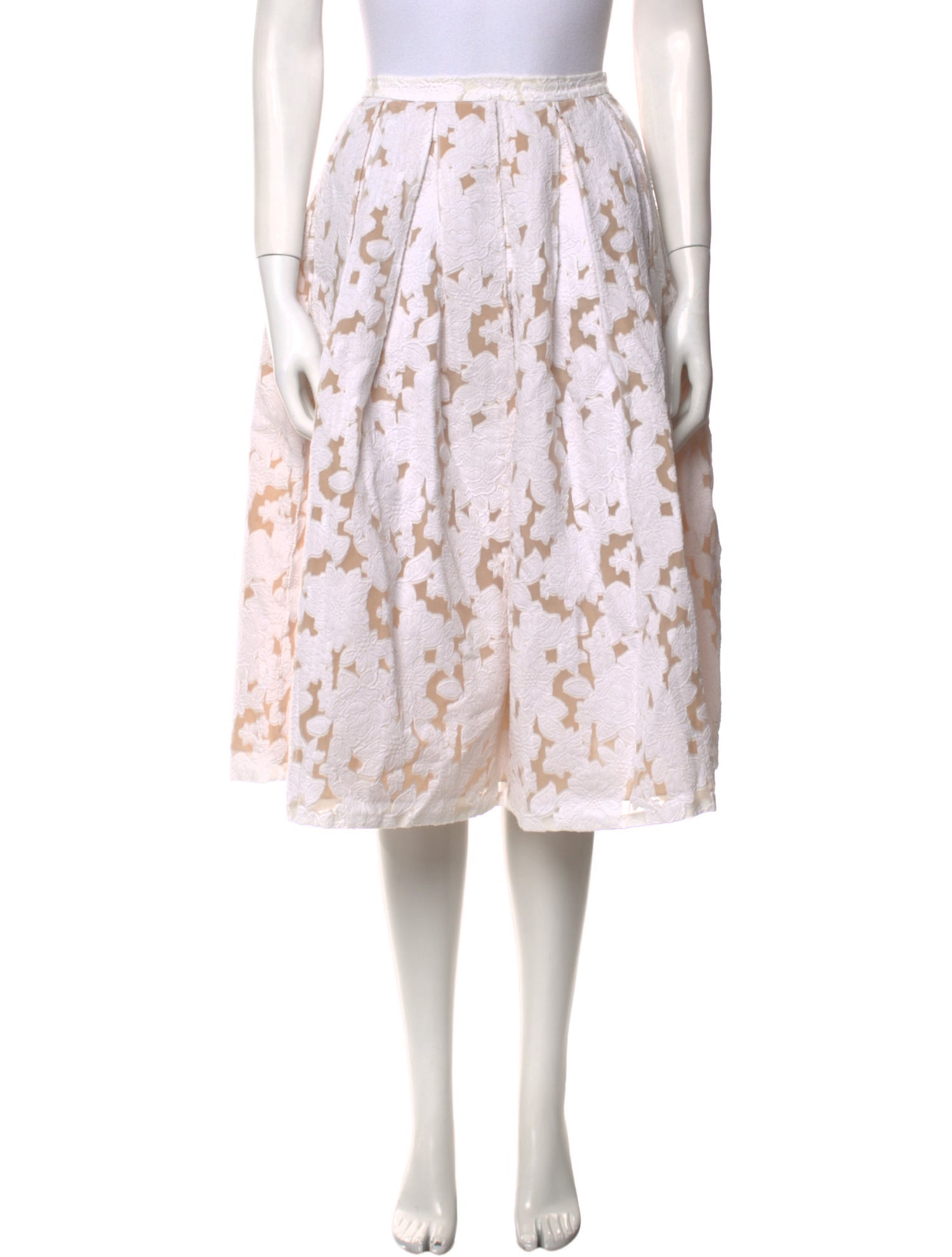 Michael Kors Floral Print Knee-Length Skirt