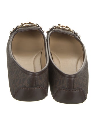 Michael Kors Signature Logo Leather Ballet Flats