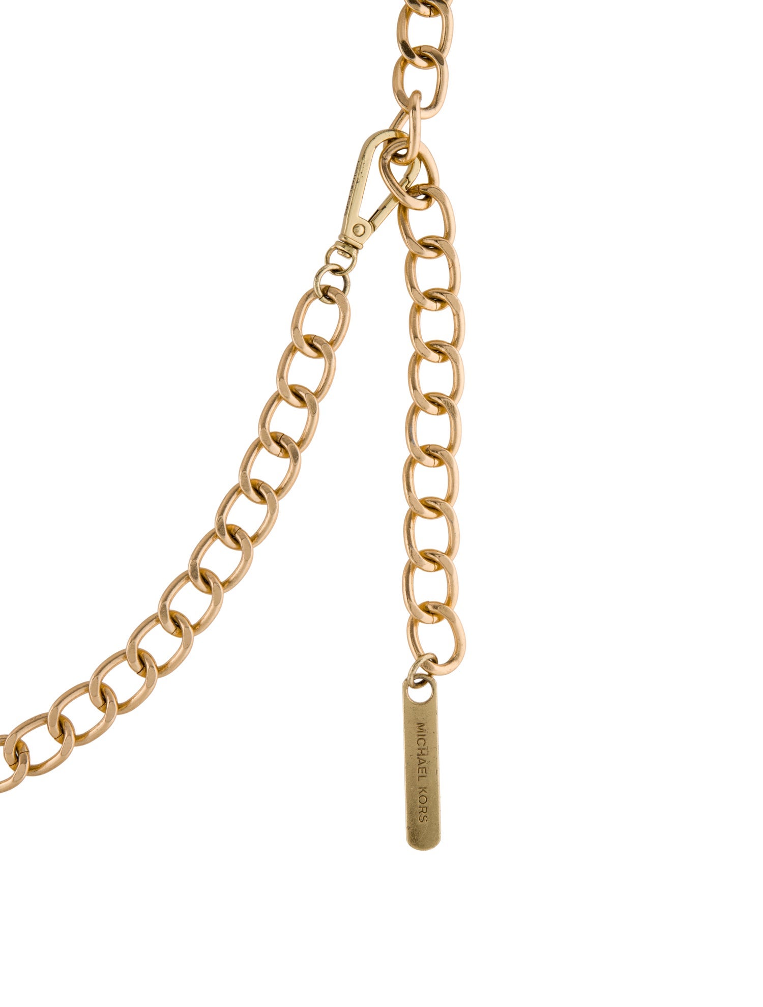 Michael Kors Skinny Metal Chain-Link Belt