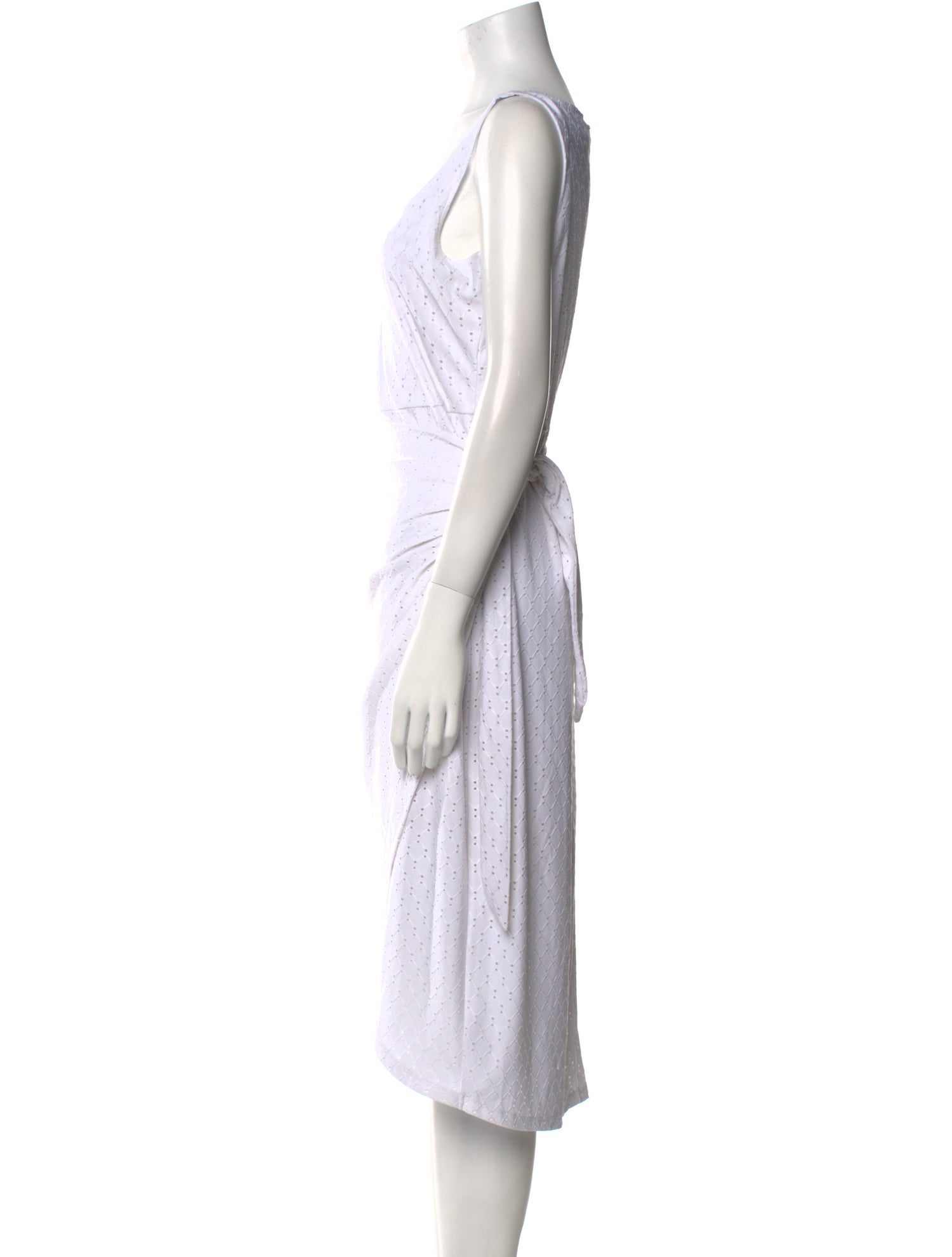 Michael Kors Scoop Neck Midi Length Dress