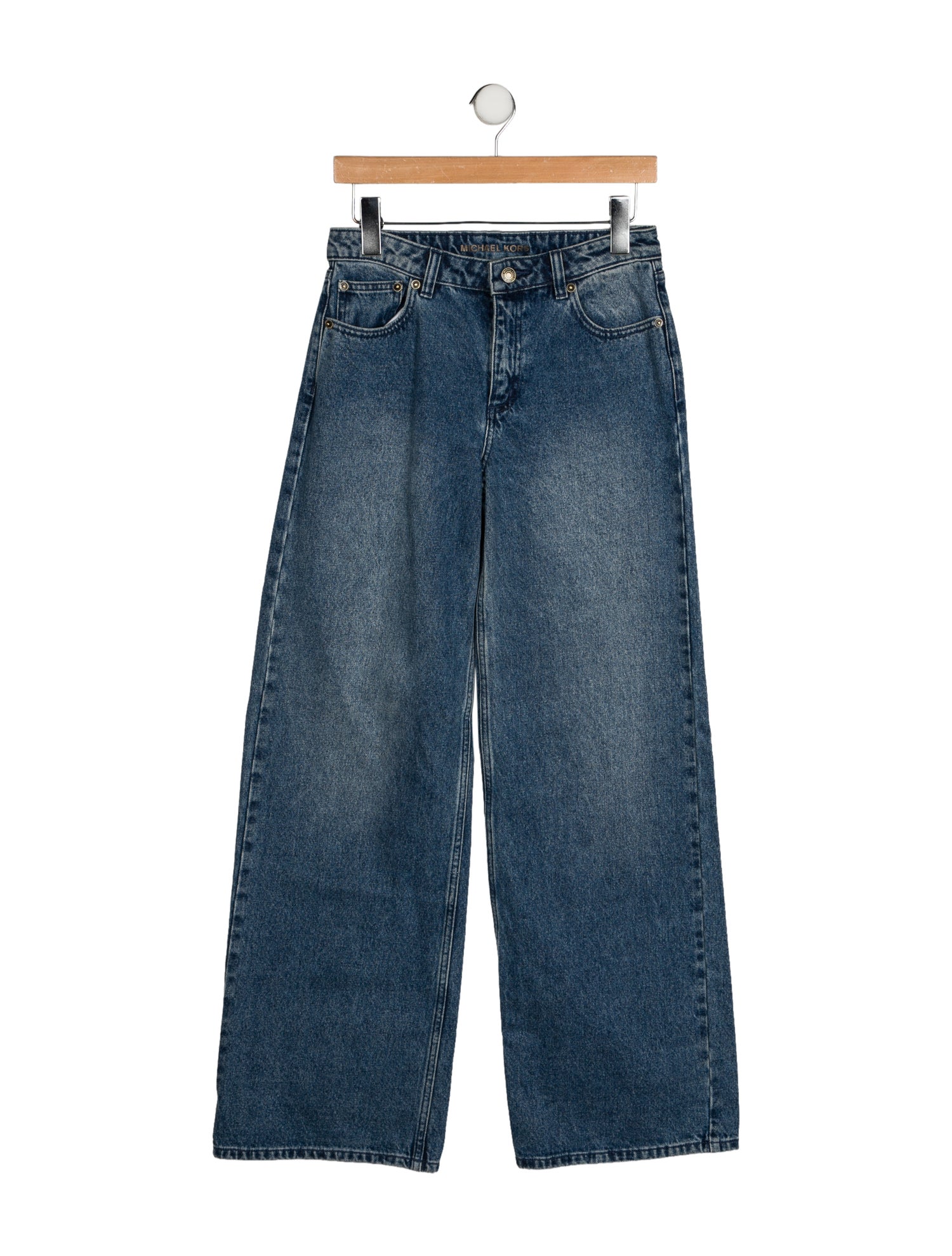 Michael Kors Mid-Rise Wide Leg Jeans