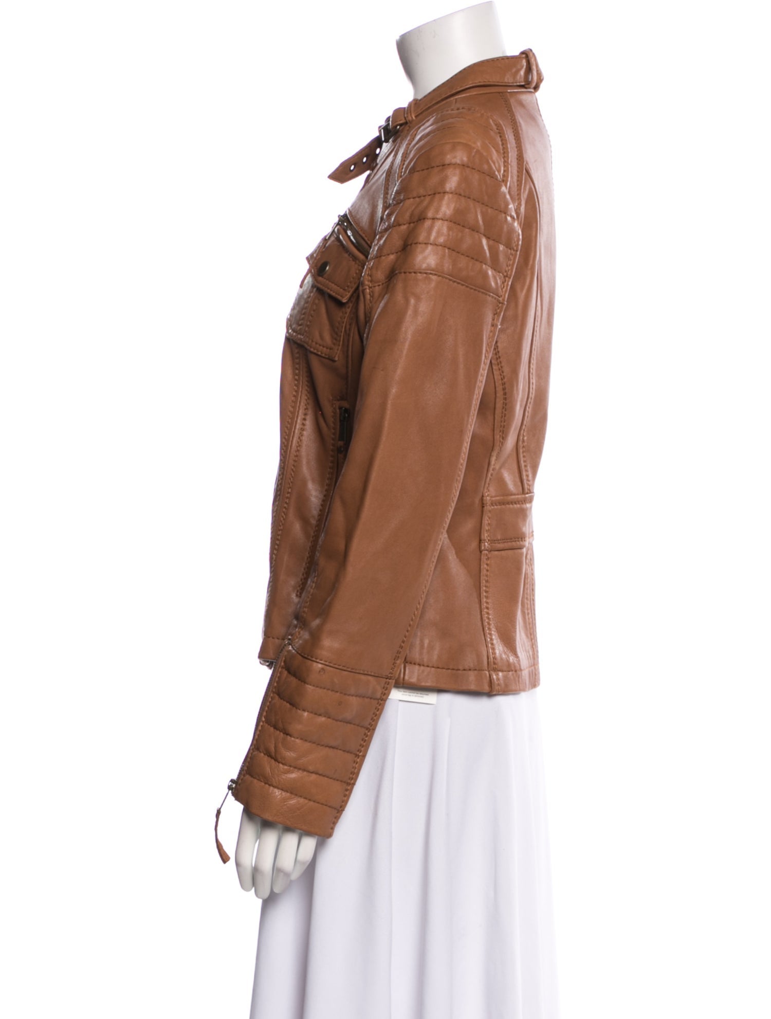 Michael Kors Leather Biker Jacket