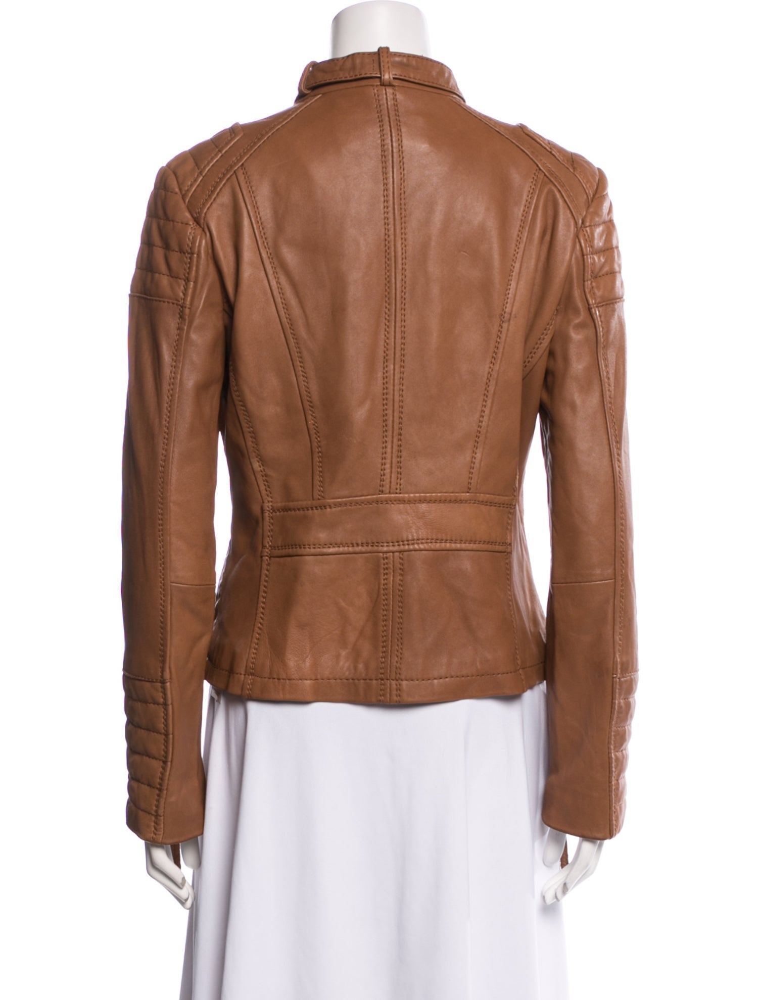 Michael Kors Leather Biker Jacket