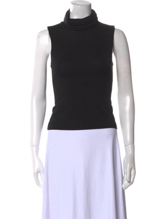 Michael Kors Turtleneck Sleeveless Crop Top