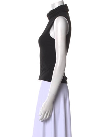 Michael Kors Turtleneck Sleeveless Crop Top
