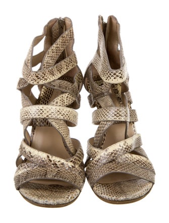 Michael Kors Snakeskin Animal Print Gladiator Sandals