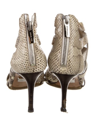 Michael Kors Snakeskin Animal Print Gladiator Sandals