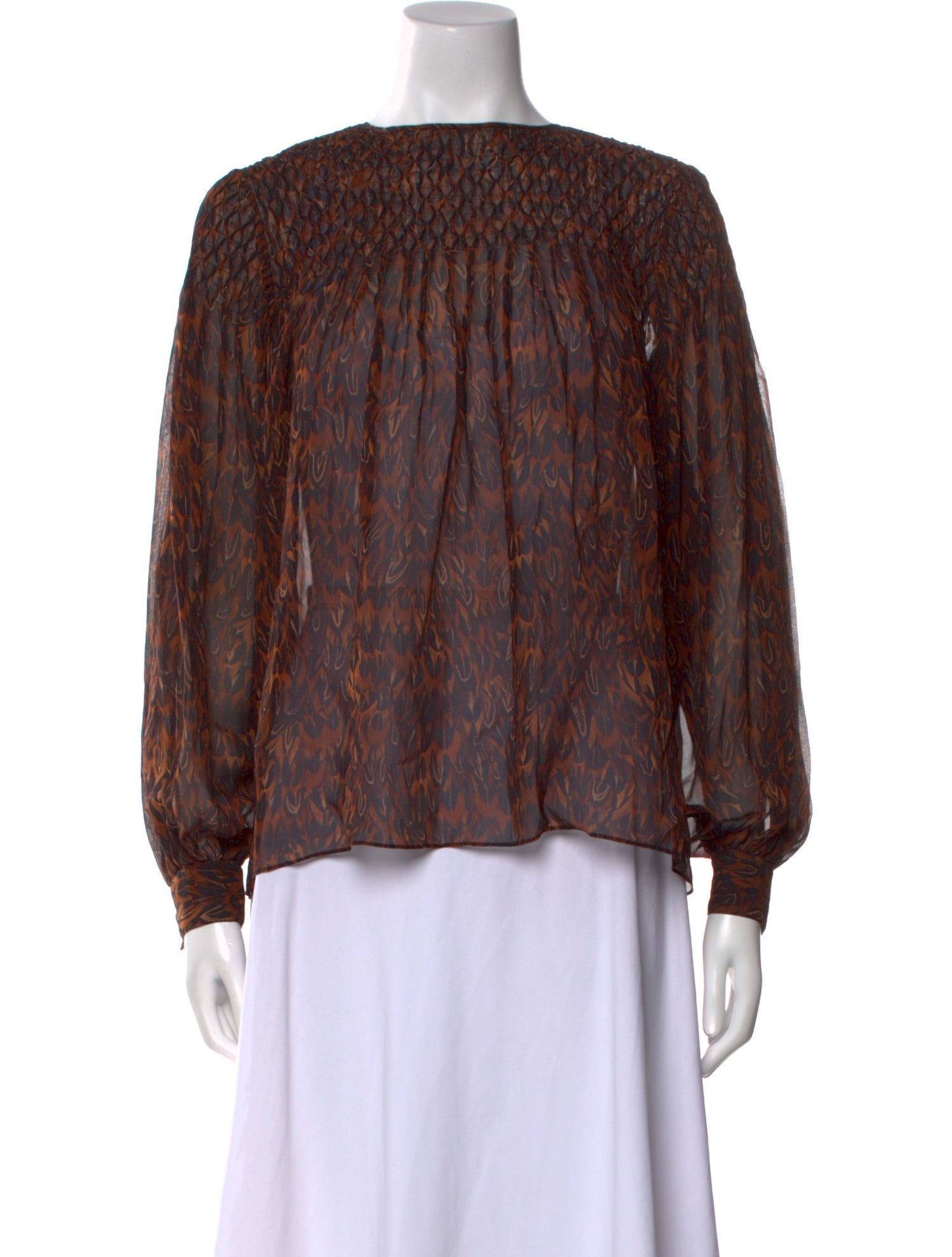 Michael Kors Silk Animal Print Blouse