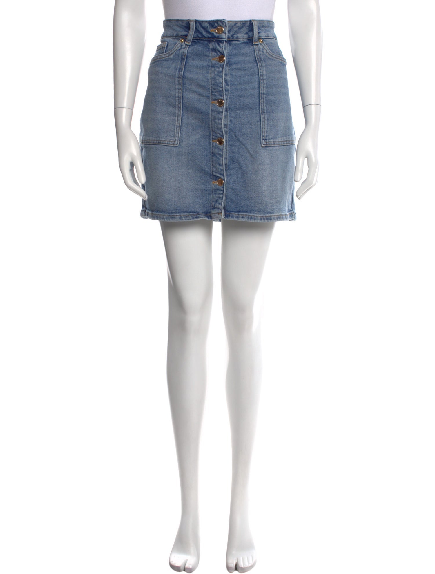 Michael Kors Raw-Edge Trim Mini Skirt