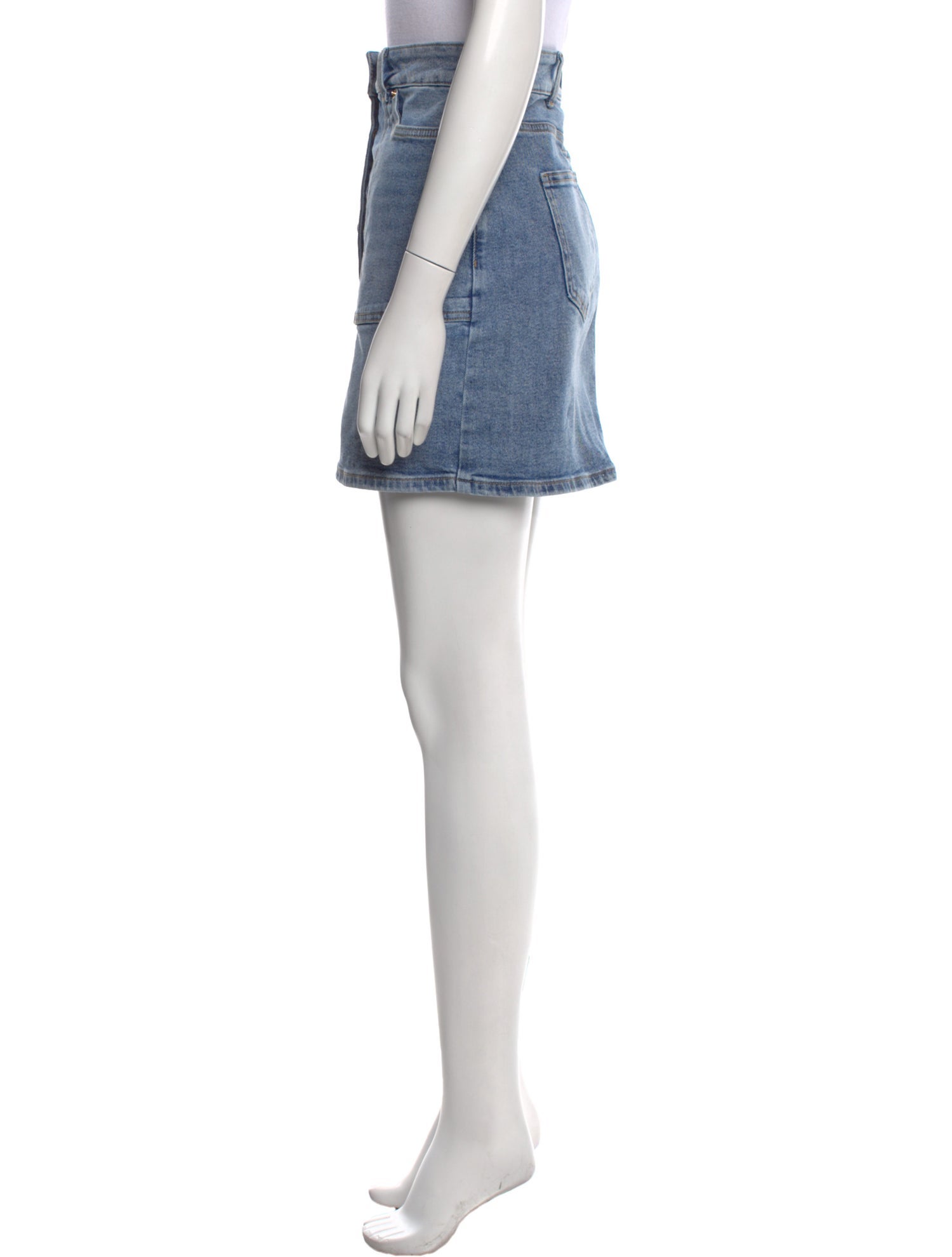 Michael Kors Raw-Edge Trim Mini Skirt