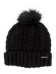 Michael Kors black pattern print knitted beanie