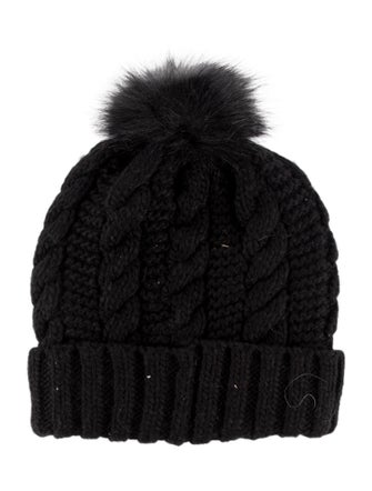 Michael Kors black pattern print knitted beanie