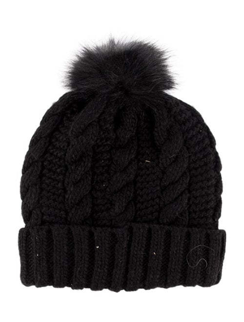Michael Kors black pattern print knitted beanie