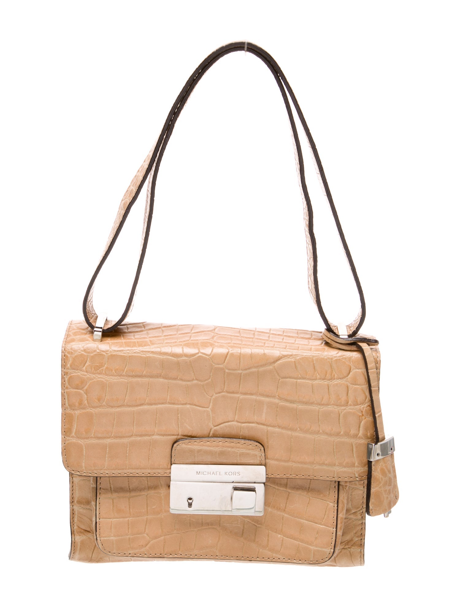 Michael Kors Embossed Leather Messenger Bag