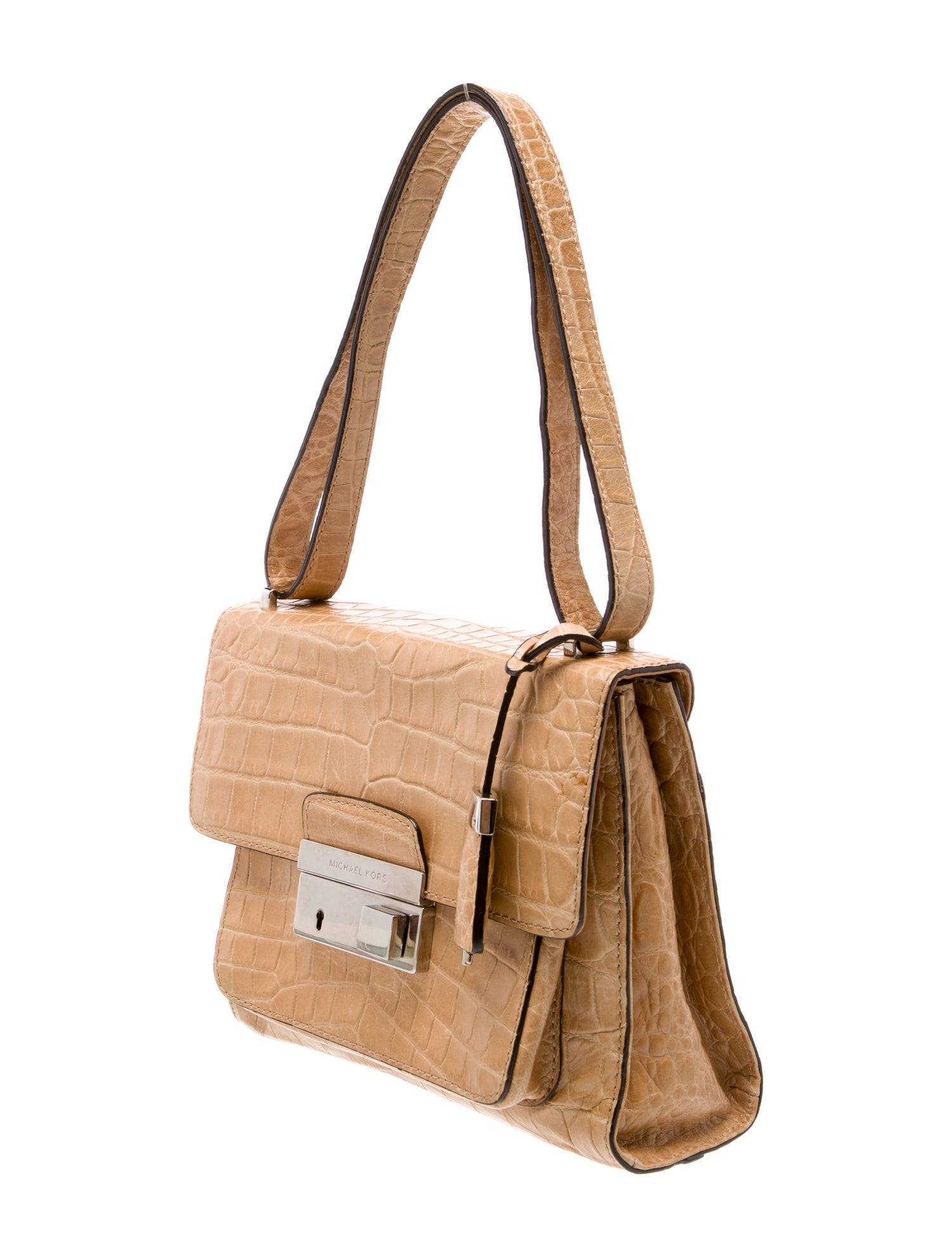 Michael Kors Embossed Leather Messenger Bag