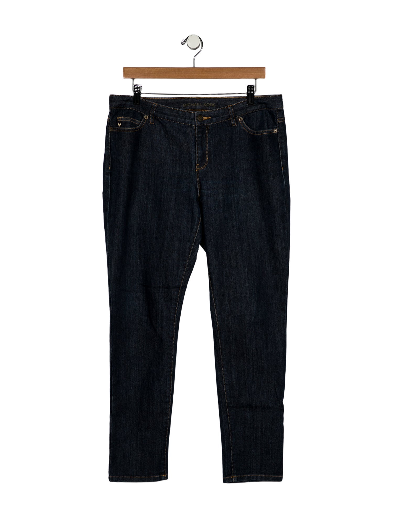 Michael Kors Mid-Rise Straight Leg Jeans