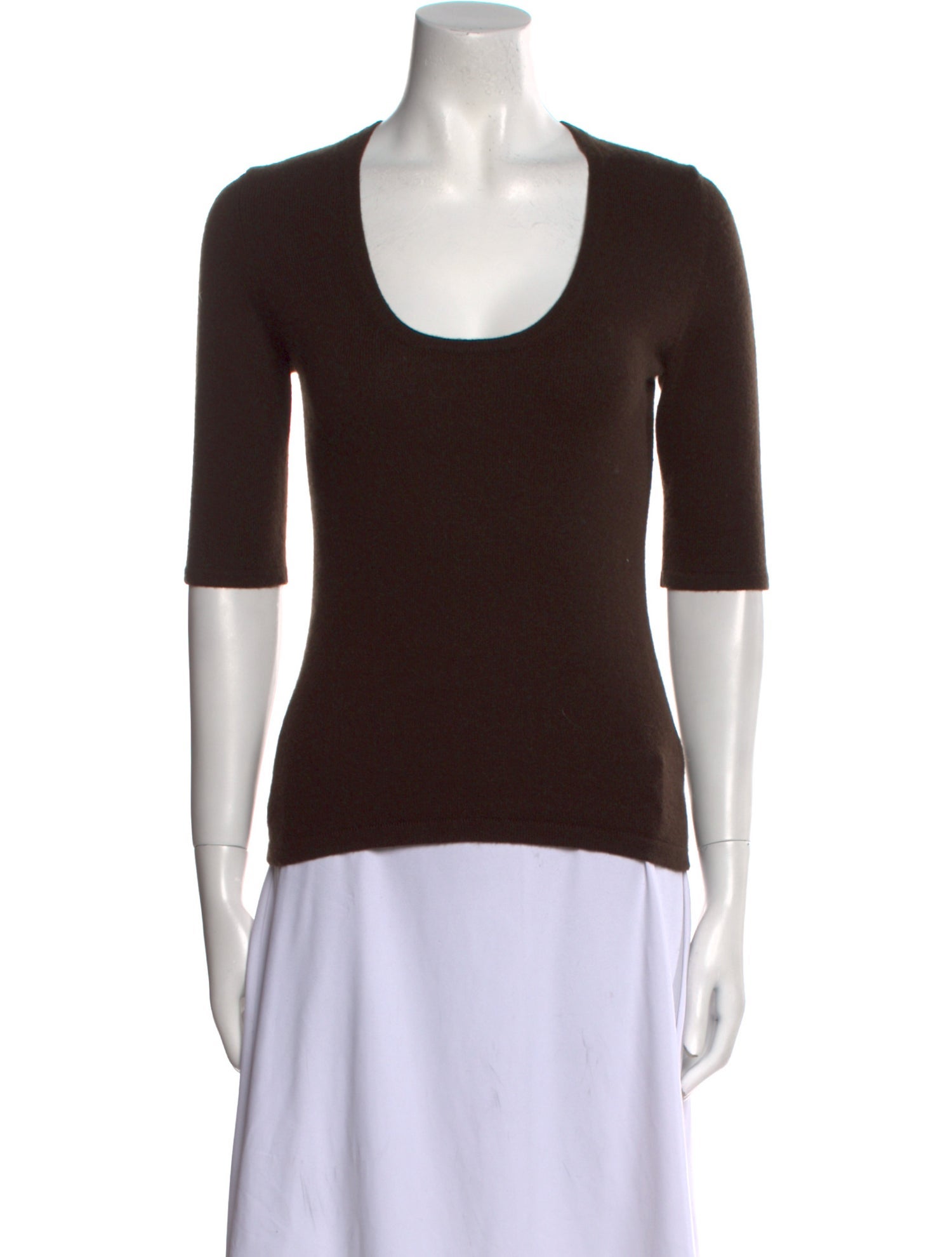 Michael Kors Cashmere Scoop Neck T-Shirt