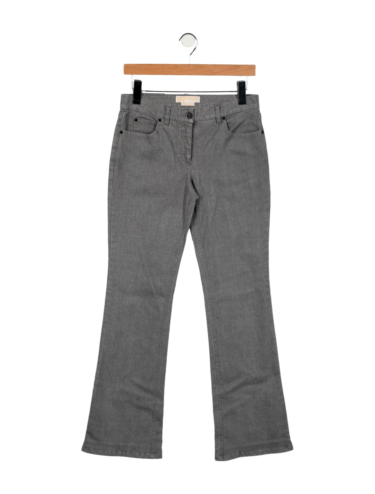 Michael Kors Mid-Rise Wide Leg Jeans