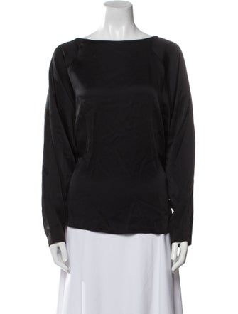Michael Kors Bateau Neckline Long Sleeve Blouse