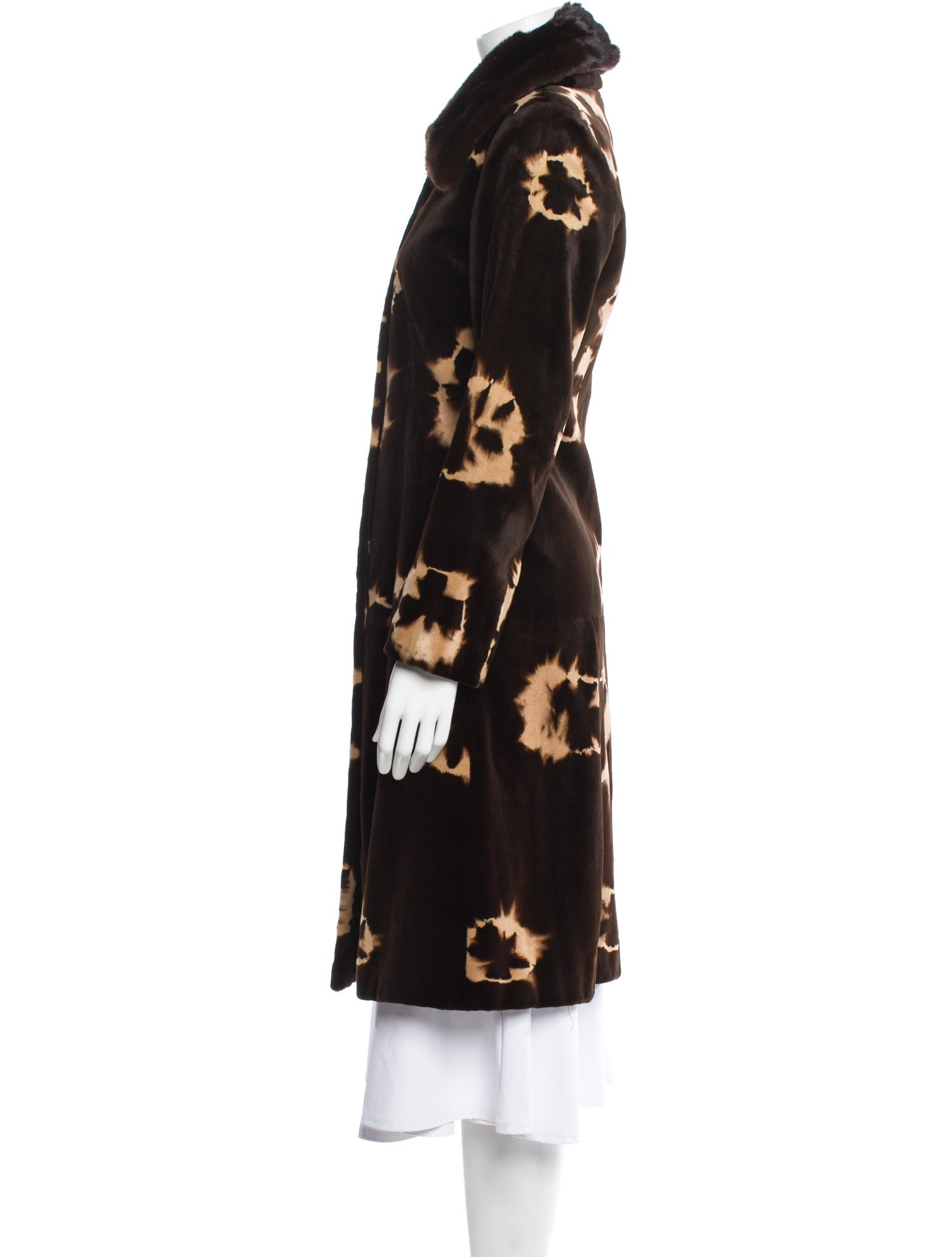 Michael Kors Fur Printed Fur Coat