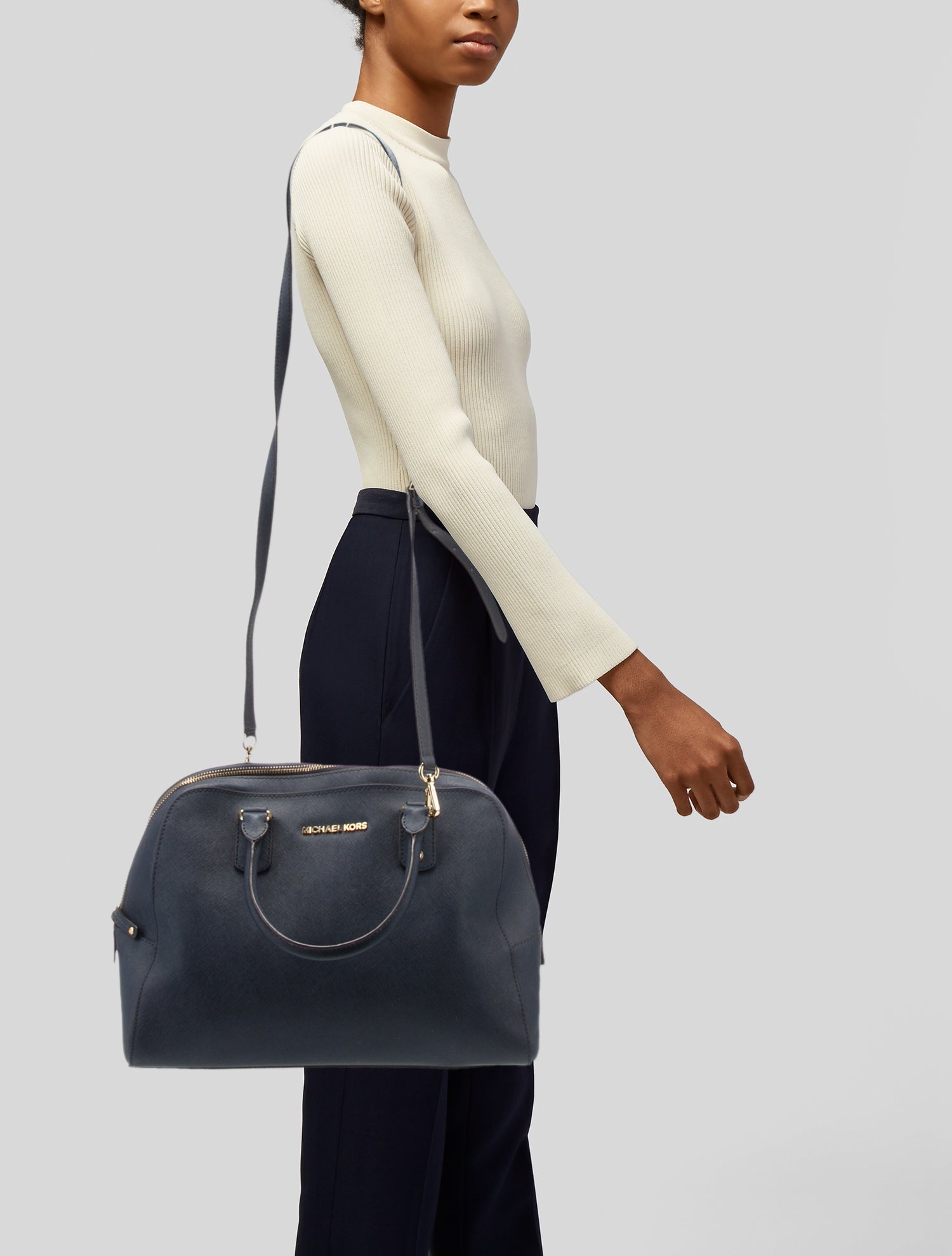 Michael Kors Saffiano Leather Top Handle Bag