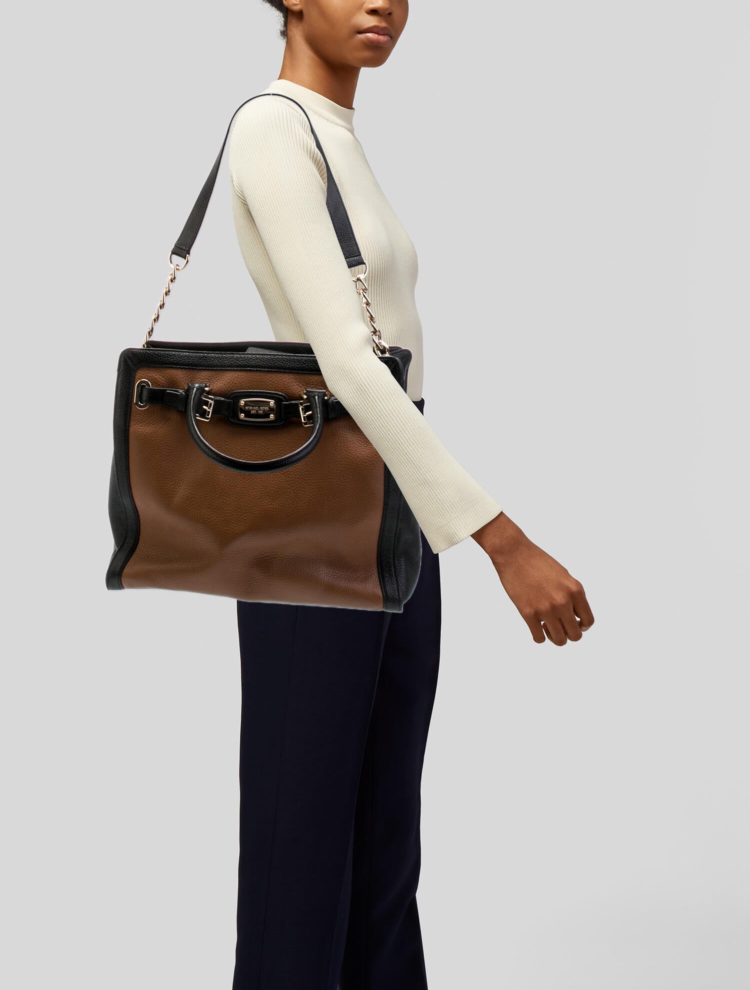 Michael Kors Leather Top Handle Bag