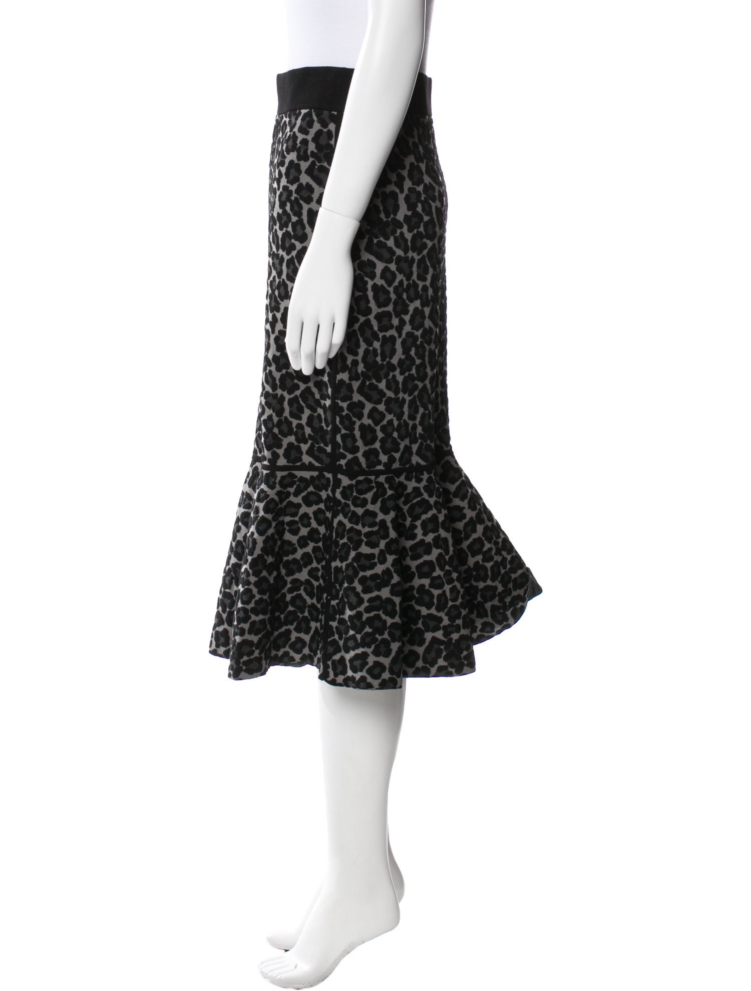 Michael Kors Animal Print Knee-Length Skirt