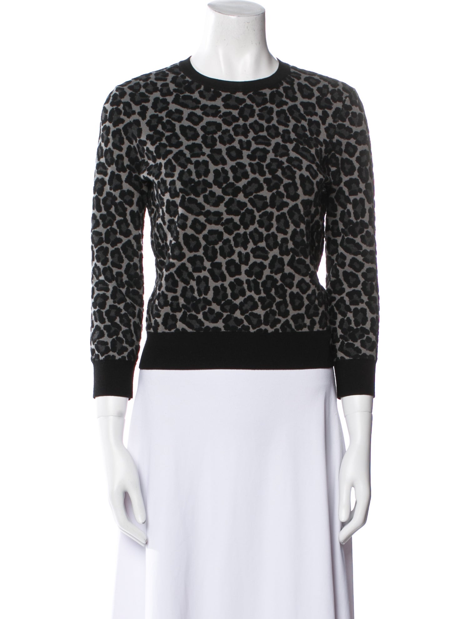 Michael Kors Animal Print Crew Neck Sweater