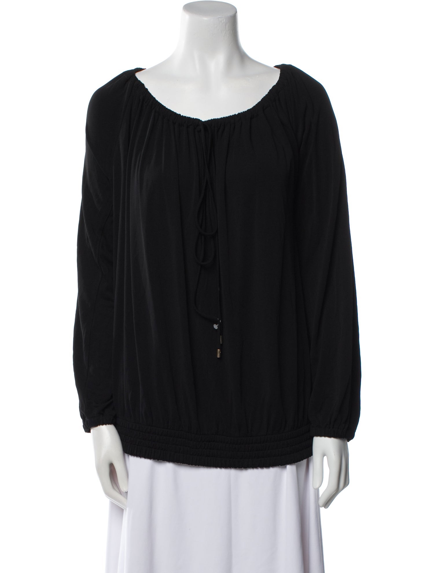 Michael Kors Scoop Neck Long Sleeve Blouse