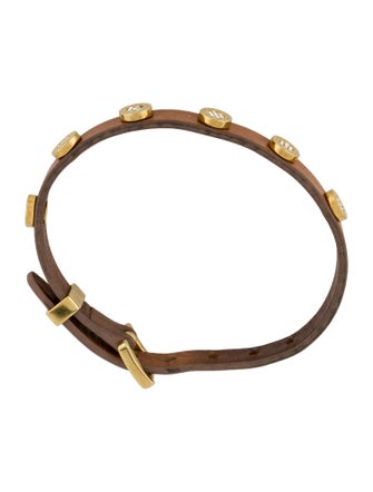 Michael Kors Leather & Crystal Studded Wrap Bracelet